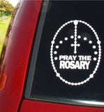 AUTO DECAL PRAY THE ROSARY