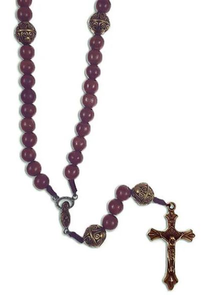 ROSARY - CORDED WOODEN BROWN