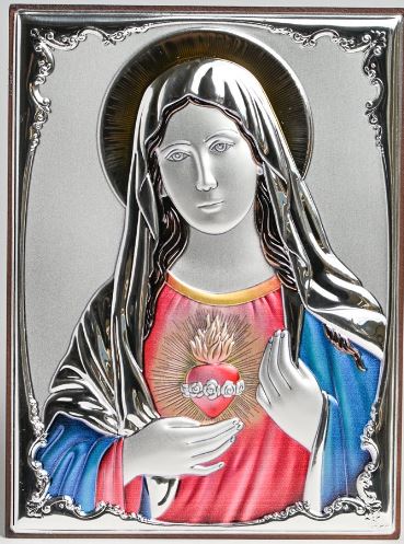 IMMACULATE HEART OF MARY 5X7 SHINY PLAQUE