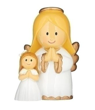 FIRST HOLY COMMUNION ANGEL WITH GIRL FIGURINE