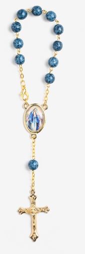 ONE DECADE AUTO ROSARY WITH MIRACULOUS MARY CENTERPIECE