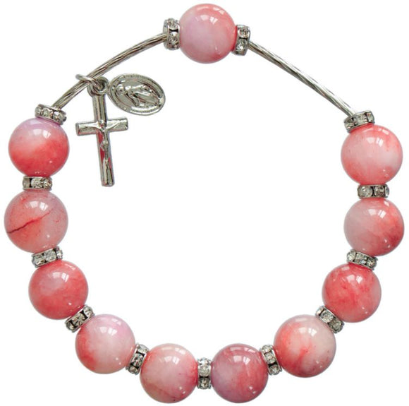 Rosary Bracelet Pink 10mm
