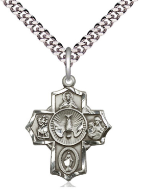 STERLING SILVER 5 WAY MEDAL