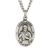 SAINT JUDE PEWTER NECKLACE