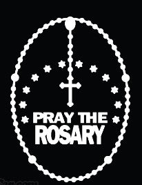 AUTO DECAL PRAY THE ROSARY