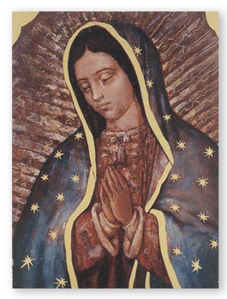 OUR LADY OF GAUDALUPE SMALL PLAQUE