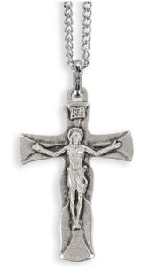 2" SILVER CRUCIFIX NECKLACE