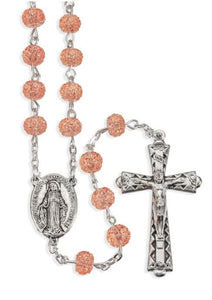 6MM ROUND PINK ROSARY