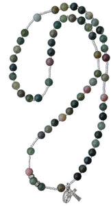 MULTI-COLOR ONYX ROSARY NECKLACE