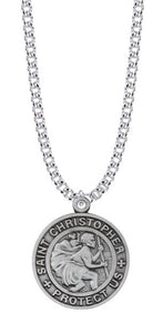 ST CHRISTOPHER PEWTER NECKLACE