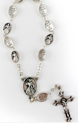 ONE DECADE DIVINE MERCY METAL ROSARY
