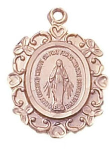 MIRACULOUS MEDAL GOLD/STERLING NECKLACE 18"