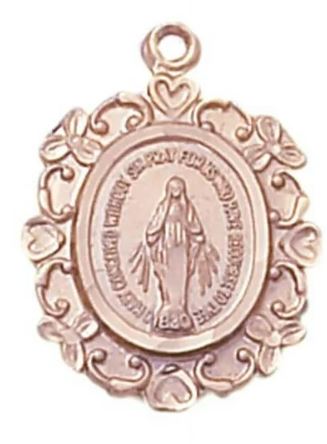 MIRACULOUS MEDAL GOLD/STERLING NECKLACE 18