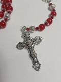 RED PRECIOUS BLOOD SACRED HEART ROSARY