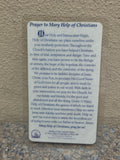 MARY HELP OF CHRISTIANS PRAYER CARD