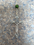 HOLY HILL GREEN BEAD AUTO ROSARY