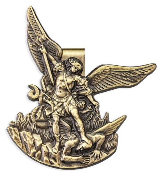 SAINT MICHAEL VISOR CLIP (BRASS)