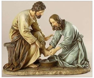 JESUS WASHING FEET STATUE 6.5"