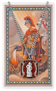 SAINT FLORIAN NECKLACE & PRAYER CARD