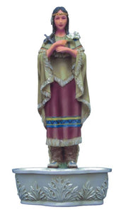 SAINT KATERI HOLY WATER FONT 7.5"