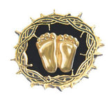 FEET ON BLACK THORNS, PRO-LIFE PIN