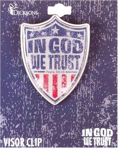 "IN GOD WE TRUST" VISOR CLIP