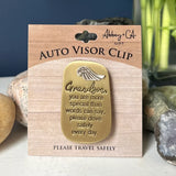 GOLD GRANDSON DRIVE SAFELY VISOR CLIP