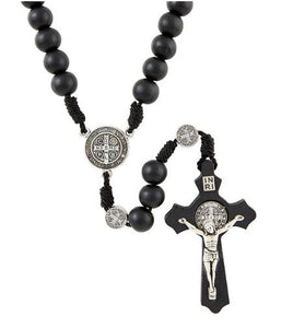 SAINT BENEDICT BLACK PARACORD ROSARY