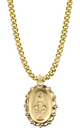 OVAL FILIGREE MIRACULOUS MEDAL