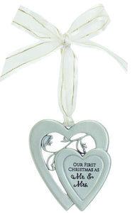 MR. & MRS. 'OUR 1ST CHRSTMAS' ORNAMENT