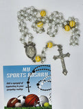 TENNIS SPORTS ROSARY WITH ST. CHRISTOPHER