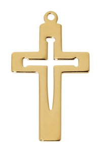 24" CUT OUT NAIL CROSS NECKLACE