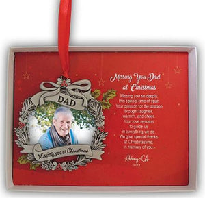 DAD 'MISSING YOU AT CHRISTMAS' ORNAMENT