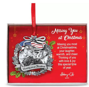 PATRIOTIC 'MISSING YOU' ORNAMENT