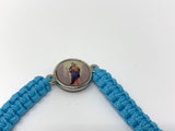MARY HELP OF CHRISTIANS BRACELET (ROUND/BLUE CORD)