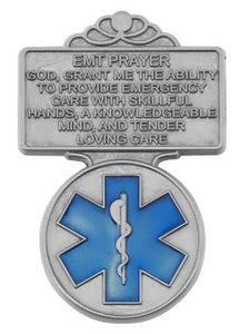 EMT PRAYER BLUE EPOXY VISOR CLIP