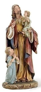 10" JESUS WITH CHILDREN STATUE