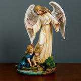 GUARDIAN ANGEL WITH CHILDREN FIGURE