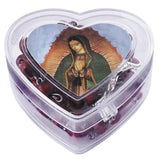 OUR LADY OF GUADALUPE HEART CASE ROSE SCENTED ROSARY