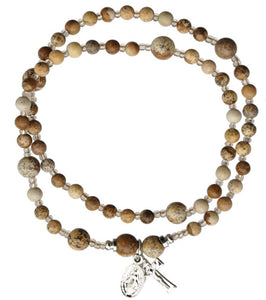 JASPER TWIST ROSARY BRACELET