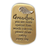 GOLD GRANDSON DRIVE SAFELY VISOR CLIP