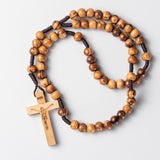OLIVE WOOD ROSARY 8MM CORD