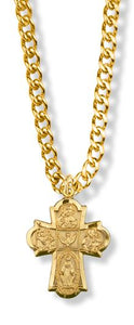 GOLD FILLED 4-WAY MEDAL WITH 18" CHAIN