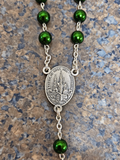 HOLY HILL GREEN BEAD AUTO ROSARY