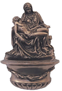 BRONZE PIETA HOLY WATER FONT