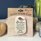 SILVER BROTHER DRIVE SAFELY VISOR CLIP