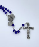 HOLY HILL COBALT BLUE ROSARY - BASILICA CENTERPIECE & ST. THERESE CHARM