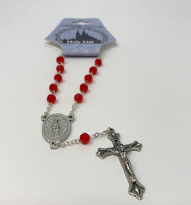 ROUND GLASS HOLY HILL AUTO ROSARY