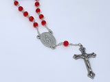 ROUND GLASS HOLY HILL AUTO ROSARY