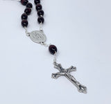 MAROON WOOD HOLY HILL AUTO ROSARY